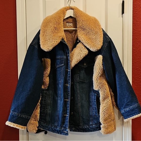 FREE PEOPLE Holly Cozy Denim Jacket - Picture 6 of 9